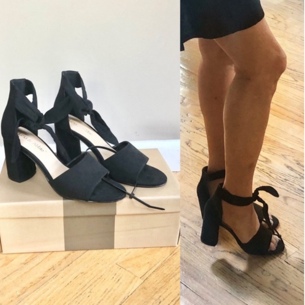 Lexi & Abbie Lynda Chunky Heel Black Sandals